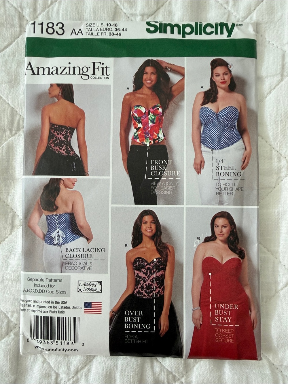 Simplicity Corset Top sewing pattern